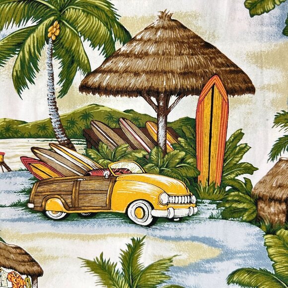 Vtg Hawaiian Reserve Coll. Shirt Mens L Aloha Tiki Floral Button Made In USA - Picture 4 of 7